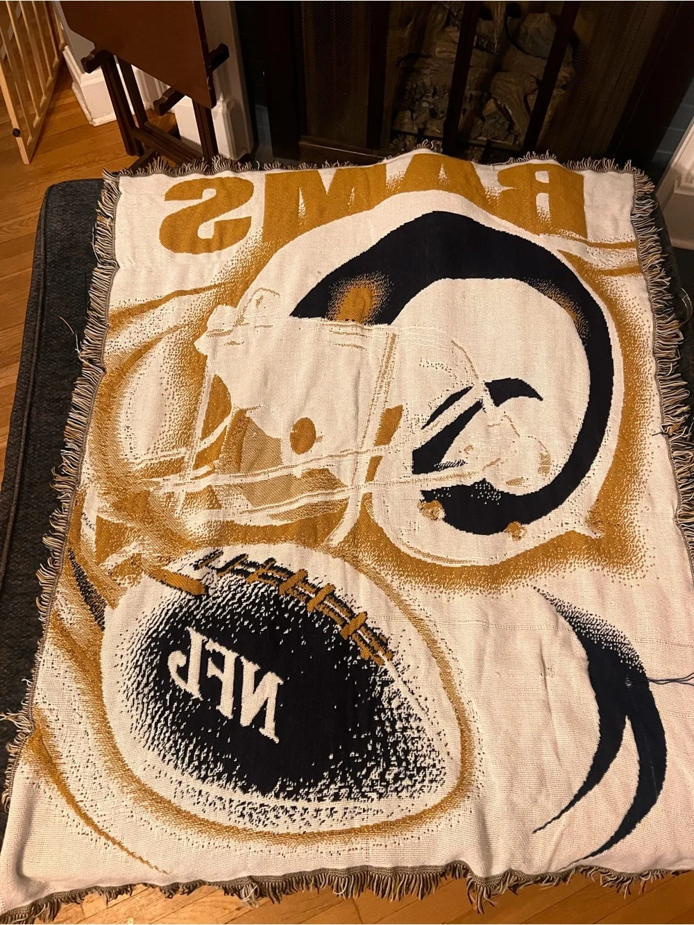 Northwest Company Rams Black and Gold Throw Blanket